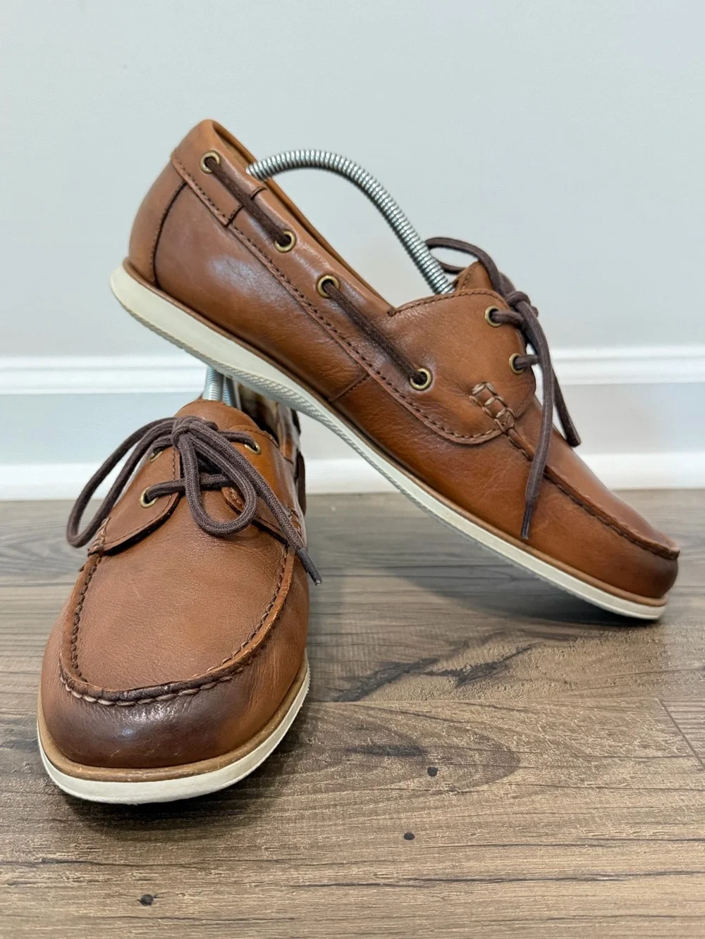 Florsheim Brown Leather Boat Shoes Men’s Size 10M